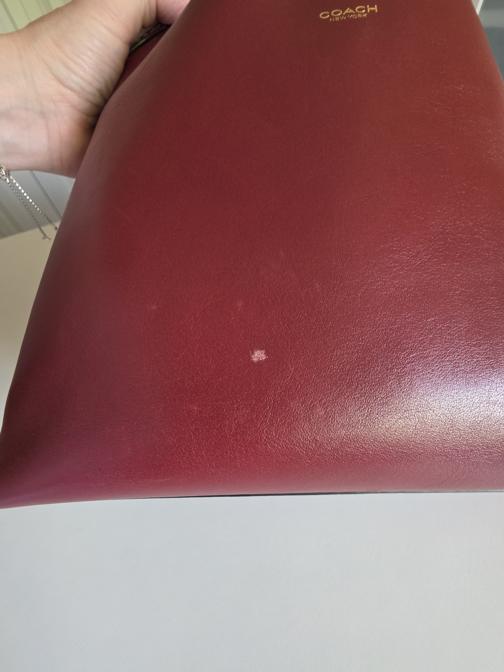 Coach Brooklyn 28 Leather Shoulder Hobo Bag In Ruby - Picture 4 of 16